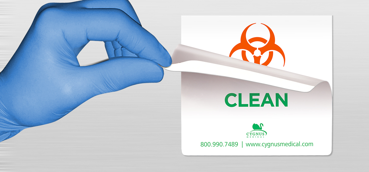 Signal Two-Stage Removable Temporary HLD & BIOHAZARD labels