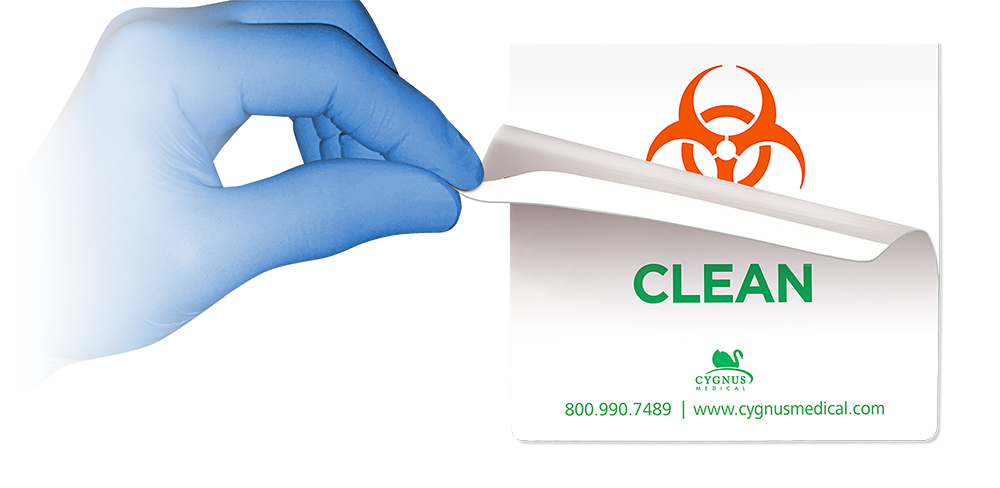 Signal Two-Stage Removable Temporary HLD & BIOHAZARD labels
